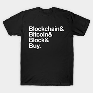 Bitcoin Helvetica List T-Shirt T-Shirt